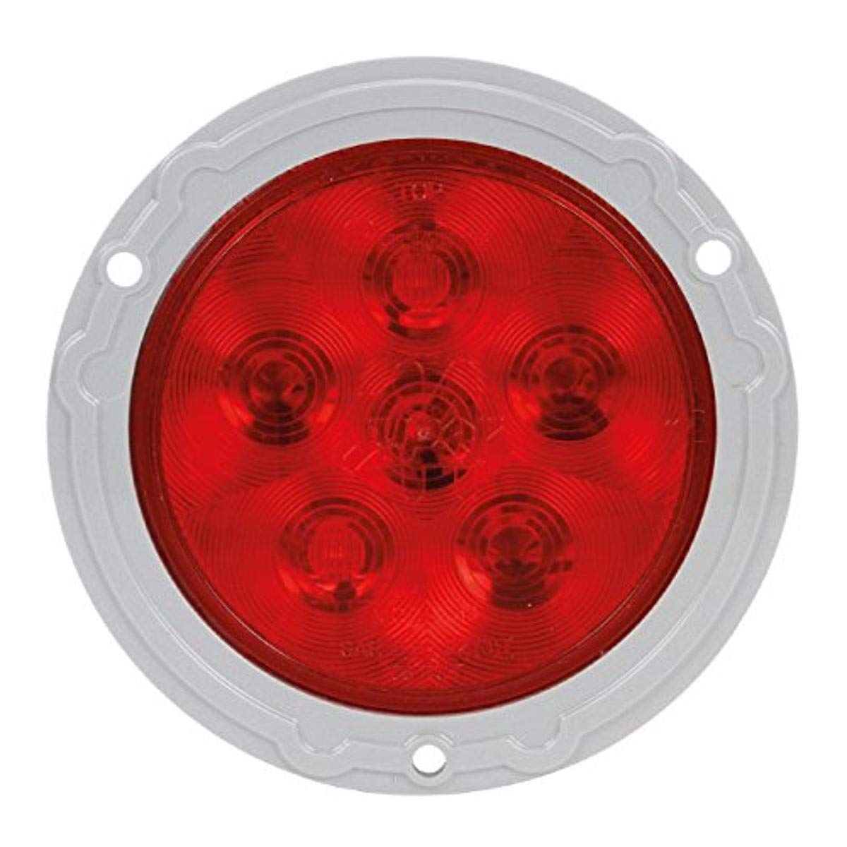 Truck-Lite 44322R3 Super 44 Series Red 6 Diode Rear LED Stop/Turn/Tail Lamp with Gray Flange