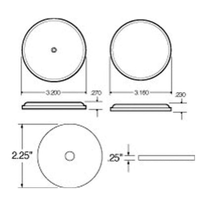 Truck-Lite 2" Yellow Reflector 52A