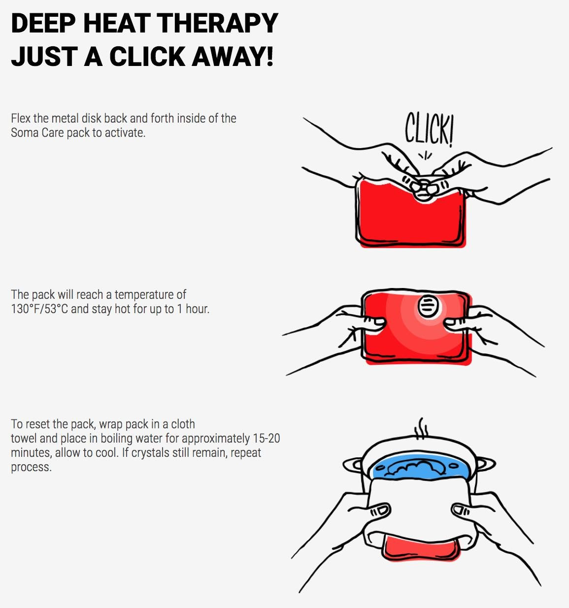 Soma Care Heat Pack, 6 Piece Sport Pack, Heat Therapy