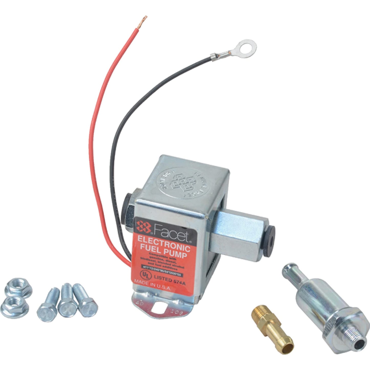 Facet FEP12SV, Facet Cube 12v Fuel Pump, 1/8 NPT, 4-7 psi