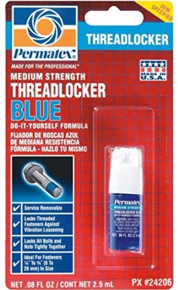 Itw Global Brands Permatex 24206 2.5 ml Blue Medium Strength Threadlocker