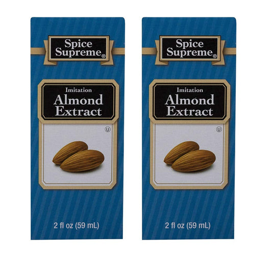 Spice Supreme Imitation Almond Extract 2oz (Pack of 2)