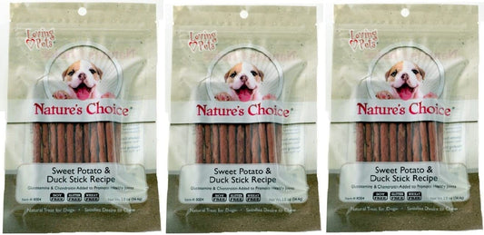 Nature's Choice Sweet Potato & Duck Meat Sticks Grain-Free Dog Chews, 2 Ounces Each