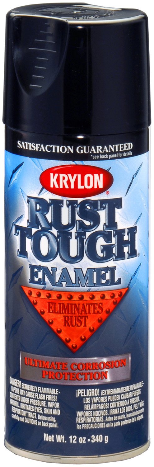 Krylon (K09202007-6 PK) 'Rust Tough' Gloss Black Rust Preventive Enamel - 12 oz. Aerosol, (Case of 6)