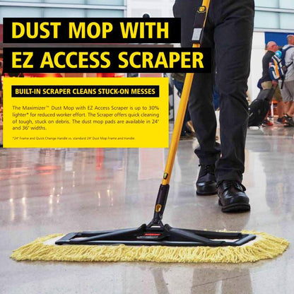 Rubbermaid Commercial Products Maximizer Dust Mop Pad and EZ Access Scraper