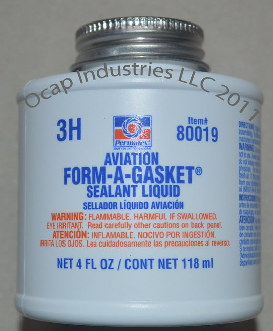 Permatex 12 Pack 80019 Aviation Form-A-Gasket No. 3 Sealant - 4 oz Bottle (3H)