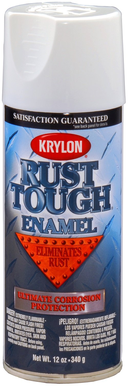 Krylon RTA9200 Krylon Rust Tough Rust Preventive Enamels; Gloss White; 12 oz. Aerosol;