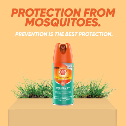 OFF! FamilyCare Insect & Mosquito Repellent Aerosol, Smooth and Dry Formula Bug Spray, Provides up to 6 Hours of Protection, 4 oz