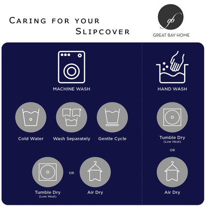 Great Bay Home Printed Velvet Plush Dining Chair Slipcovers. Washable Chair Covers. Summerhill Collection (Set of 2, Grey)