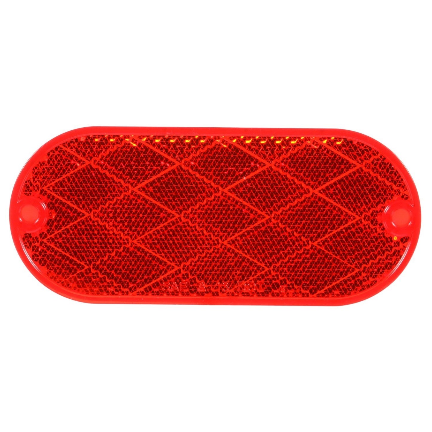 Truck-Lite 54 Reflector (Signal-Stat, Oval, Red, 2 Screw Or Adhesive Mount)