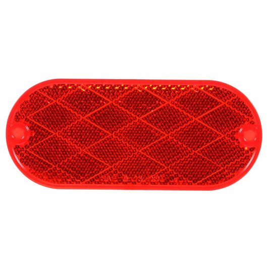 Truck-Lite 54 Reflector (Signal-Stat, Oval, Red, 2 Screw Or Adhesive Mount)