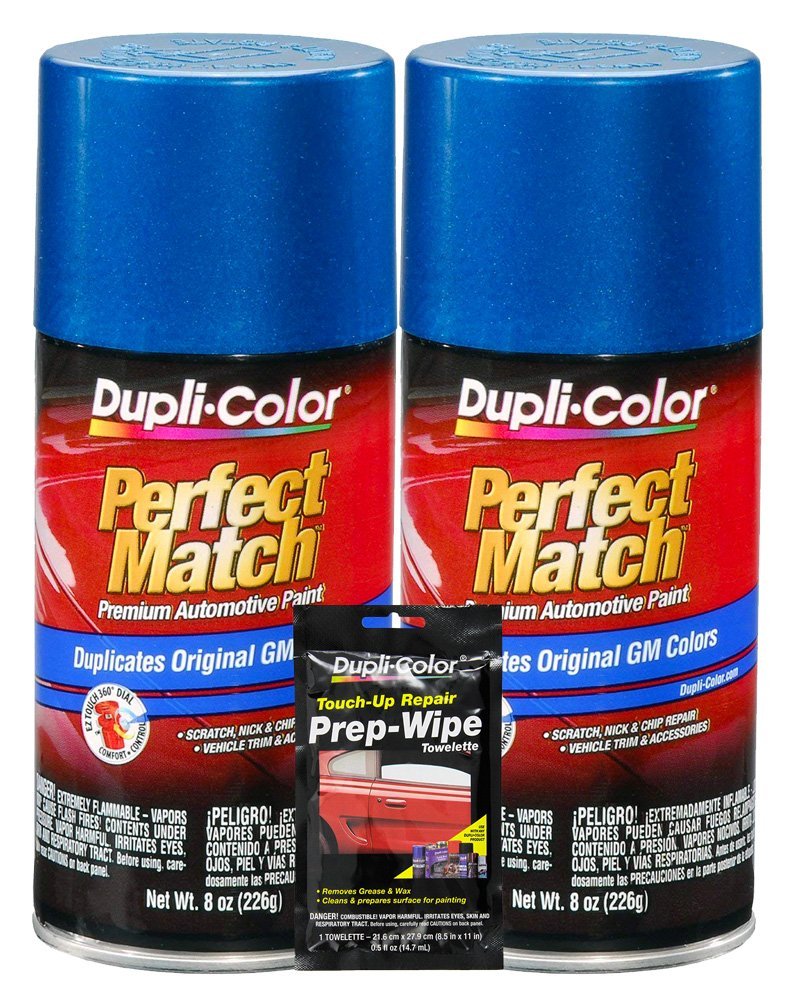 Dupli-Color Medium Quasar Metallic Exact-Match Automotive Paint for GM Vehicles - 8 oz, Bundles with Prep Wipe (3 Items)