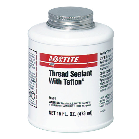 1527514 Loctite Thread Sealant, 1 pt., Brush Can, White, 16 oz.