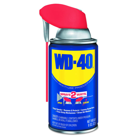 WD-40 490026 Smart Straw Spray Lubricant, 8 oz Aerosol Can (Case of 12)