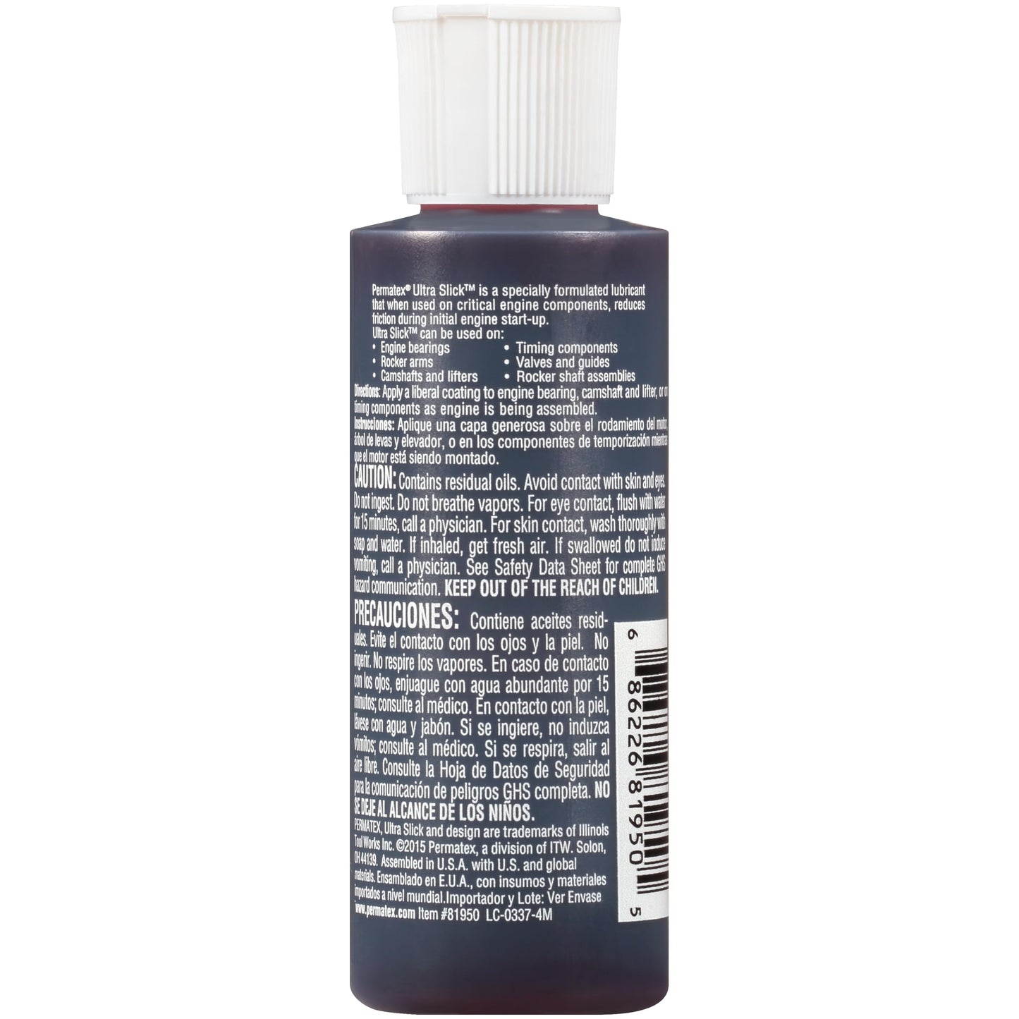 Permatex 81950 Ultra Slick Engine Assembly Lube, 4 oz. , Red