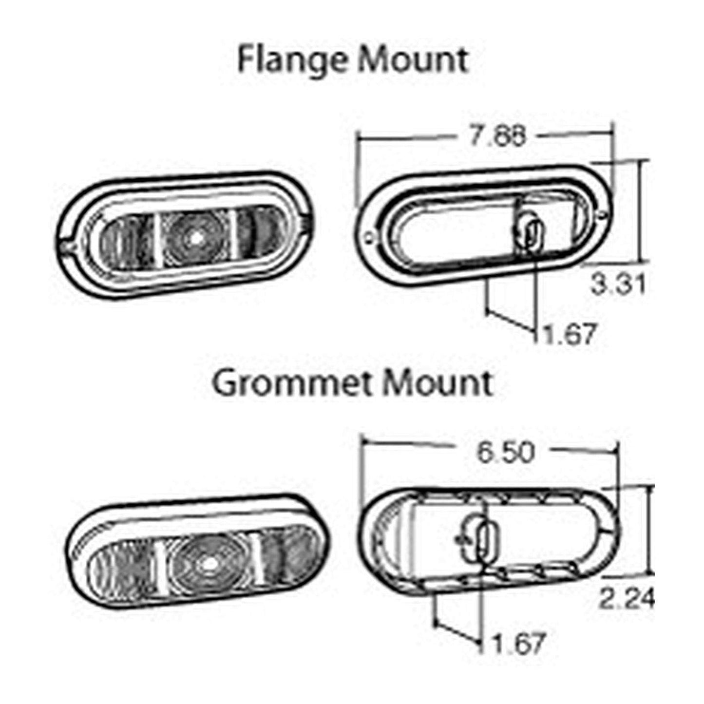 Truck-Lite (66206C) Stop/Turn/Tail LED Light Kit