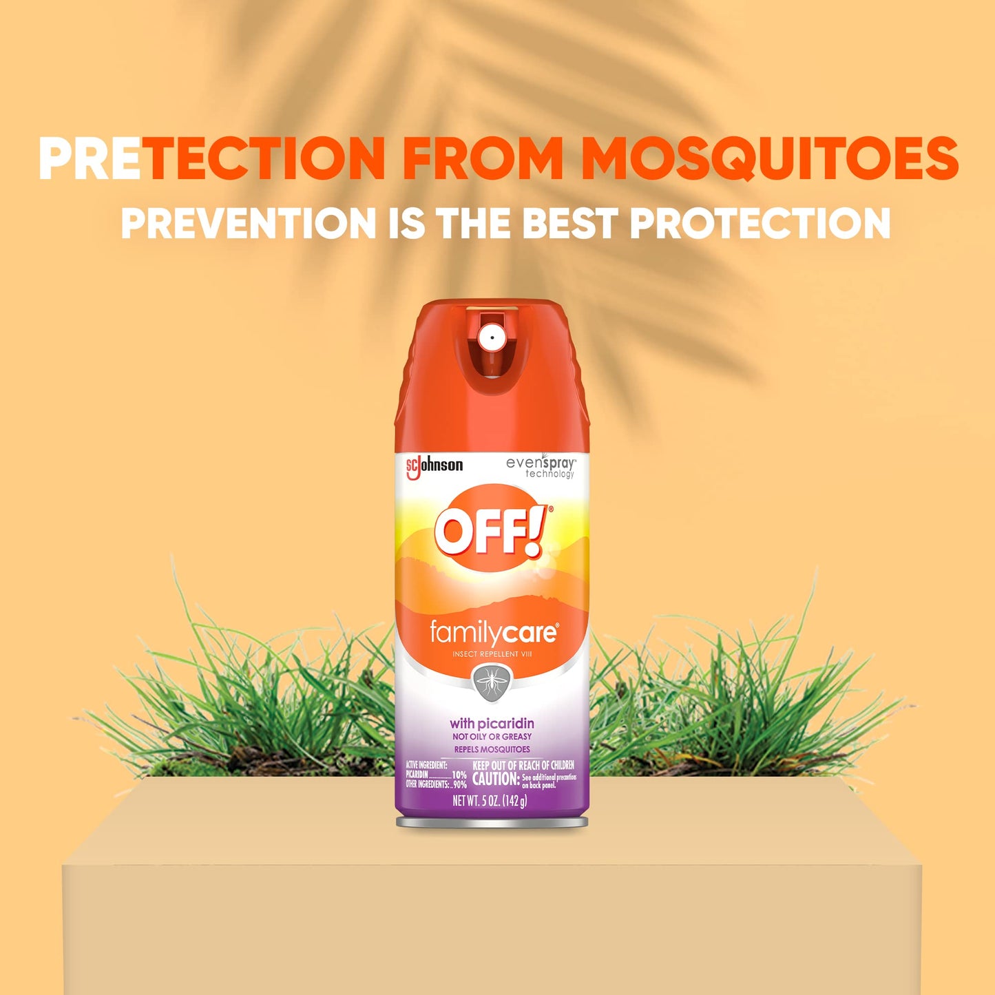 OFF! FamilyCare Insect & Mosquito Repellent Aerosol, Bug Spray Made with Picaridin for Everyday Use, 5 oz