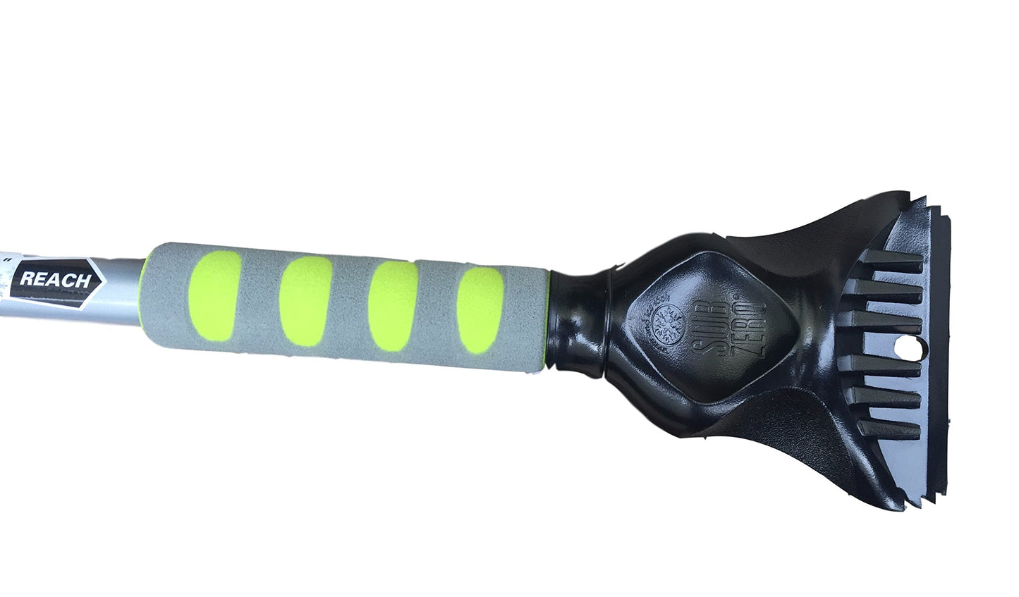 Hopkins Mallory SnoWisp Deluxe Snow Brush with Foam Grip, Grey, with 42" Telescoping Handle