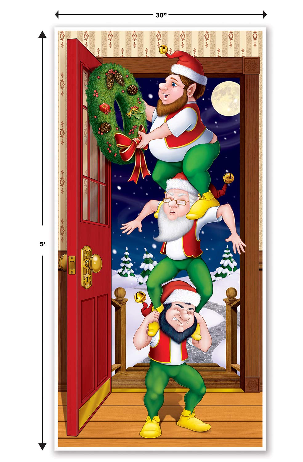 Beistle Holiday Door Covers - Party Door Covers for Holiday Theme Parties: Christmas/Winter