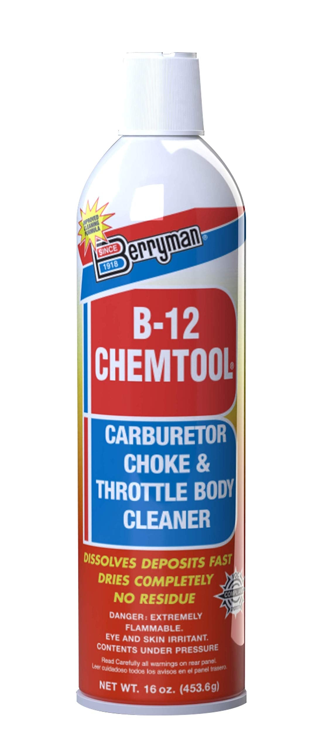 Berryman Products Choke and Throttle Body Cleaner with Extension Tube