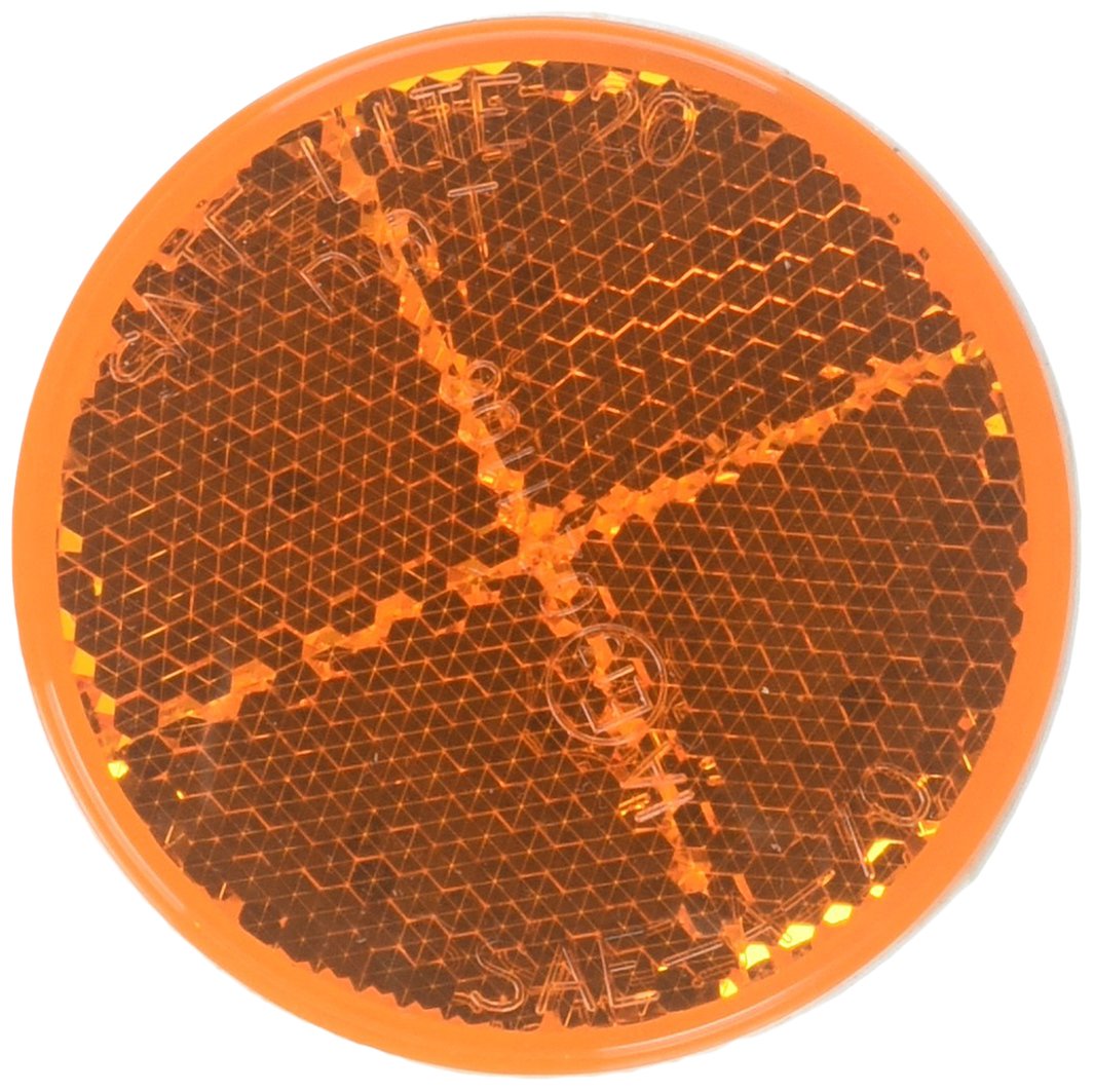 Truck-Lite 45A Amber 2-3/16" Round Stick-On Reflector