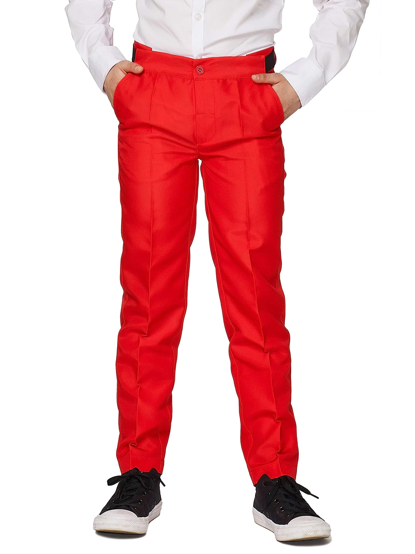 SUITMEISTER Boys Christmas Suit - Festive Santa Outfit Slim Fit - Red - White