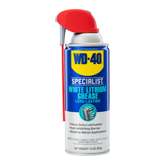 WD-40 Specialist Protective White Lithium Grease Spray with SMART STRAW SPRAYS 2 WAYS, 10 OZ