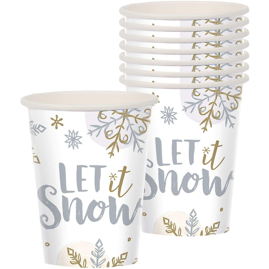 Christmas Shining Snowflake Party Tableware, Balloons and Decorations