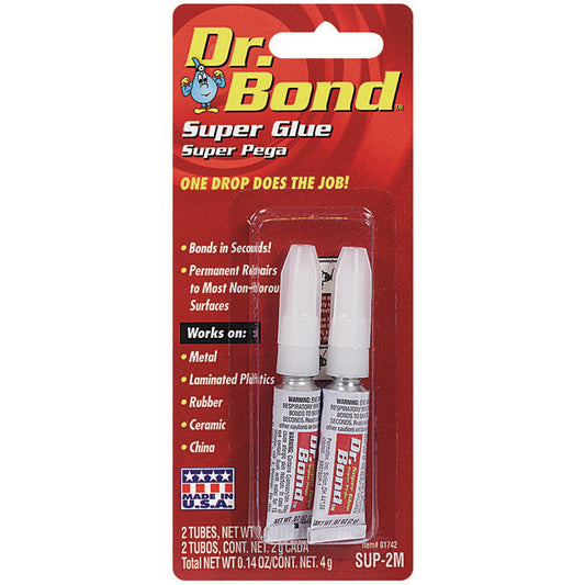 Permatex 81737 Dr. Bond Super Glue, 2 g Tube Space-Saver