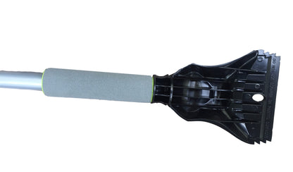 Hopkins Mallory SnoWisp Deluxe Snow Brush with Foam Grip, Grey, with 42" Telescoping Handle