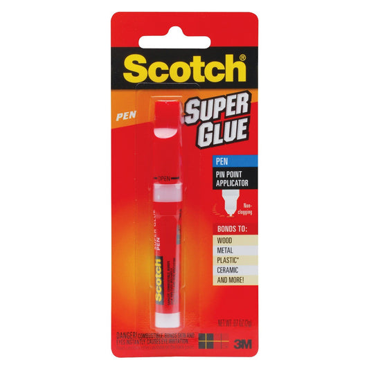 Scotch Super Glue Pen, .07 oz, Fast Drying Liquid Formula (AD126-P)