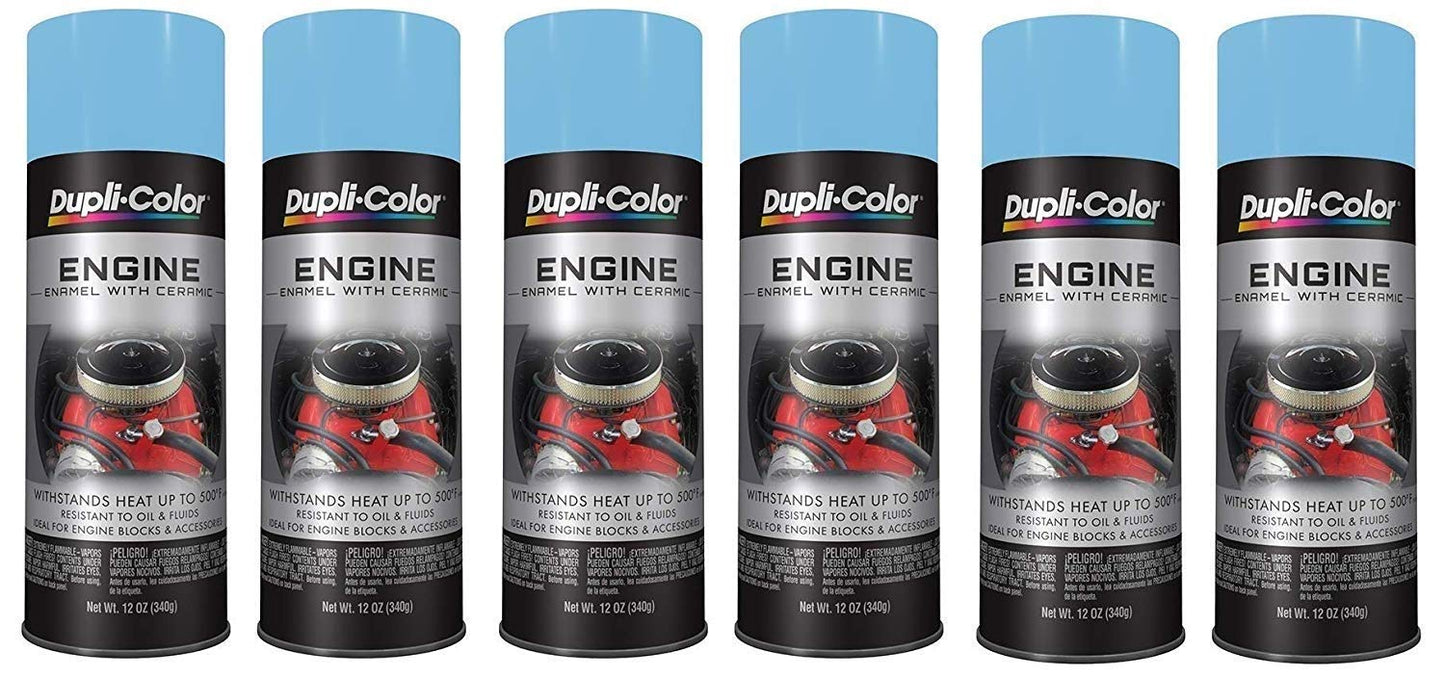 Dupli-Color DE1610 Ceramic Pontiac Blue Engine Paint - 12 oz. (6)