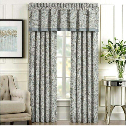 J. Queen New York Giovani 84-Inch Rod Pocket Window Curtain Panel Pair in Spa