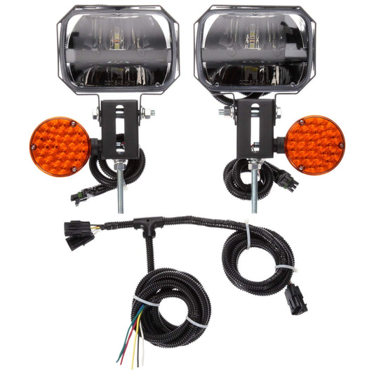 Truck-Lite 80875 LED 5" x 7" Rectangular Snow Plow Lights Kit 1300 Lumens 9-33V