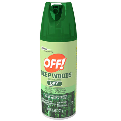 OFF! Deep Woods Dry Aerosol Insect Repellent, 2.5 Ounce (3 Count)