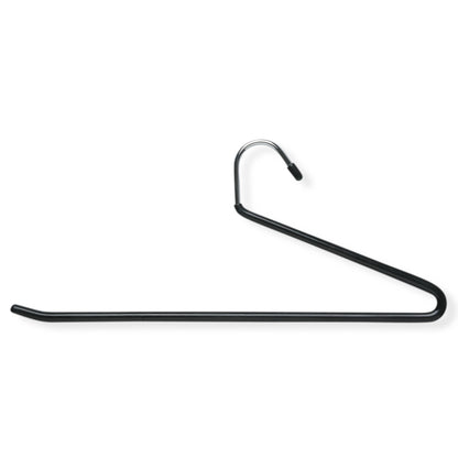 Honey-Can-Do HNG-01199 Open-Ended Vinyl-Coated Pant Hanger, 3-Pack,Chrome/Black