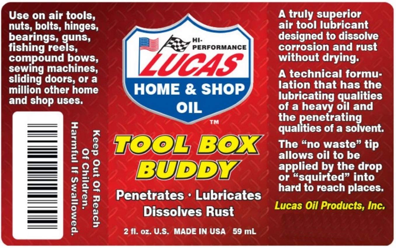 Lucas Oil 10070 Tool Box Buddy Air Tool Lubricant - 2 oz. (6)