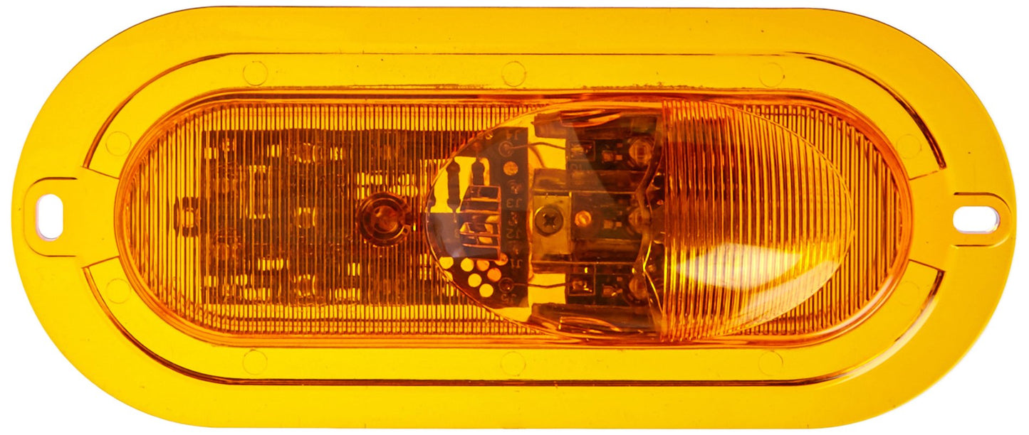 Truck-Lite 60317Y Super 60 Series Yellow LED Side/Turn/Indicator Light with Yellow Flange