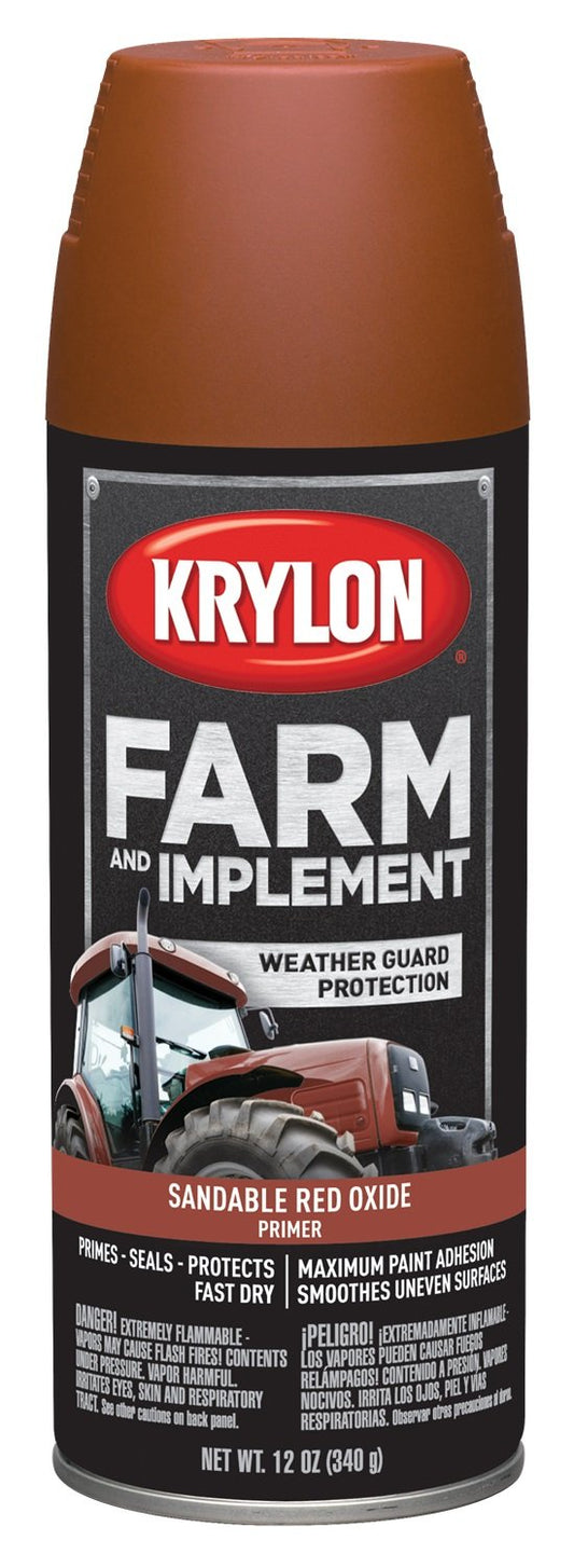 Farm & Implement Paint Aerosol Sandable Red Oxide Primer