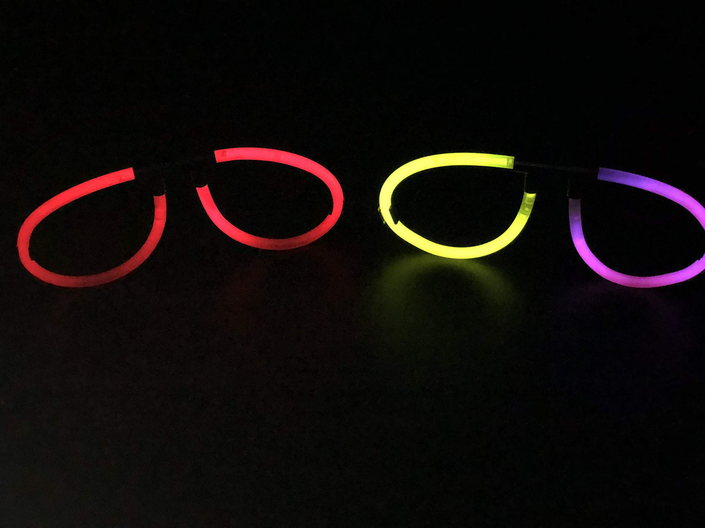 Glow in the Dark 50 piece Mega Pack Assorted Glow Sticks, Light Sticks, Tube Connectors, Ball Connectors and Glow Eyeglass Kits