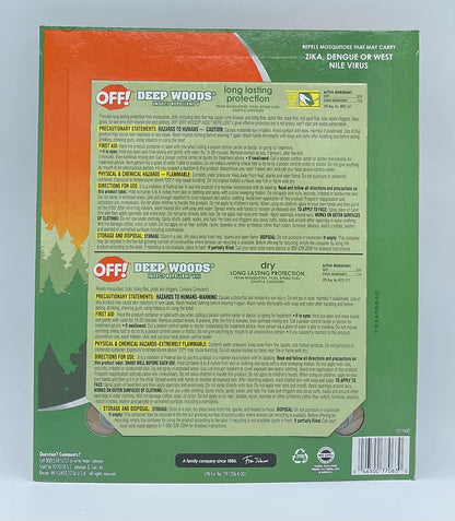 OFF! Deep Woods and Deep Woods Dry Mosquito Insect Repellent Combo Pack