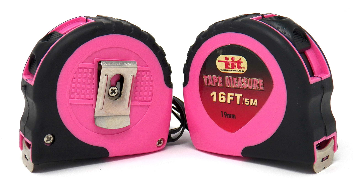 2 Pack IIT 88430 Ladies Pink 16-Feet Tape Measure