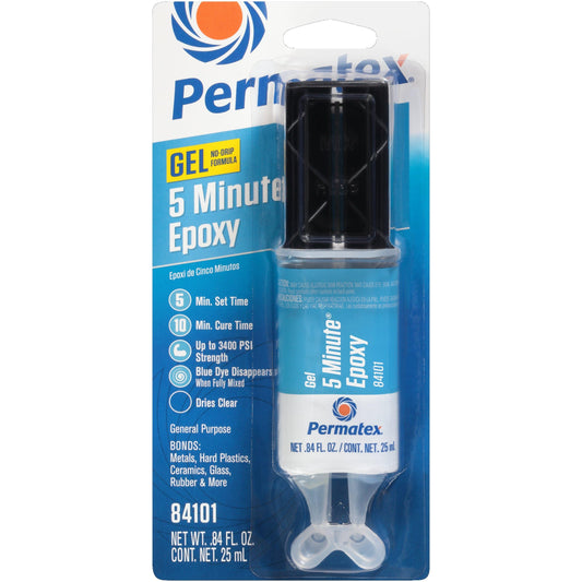 Permatex 84201-12PK PermaPoxy 5-Minute General Purpose Epoxy - Two 0.6 oz. Tubes, (Pack of 12)