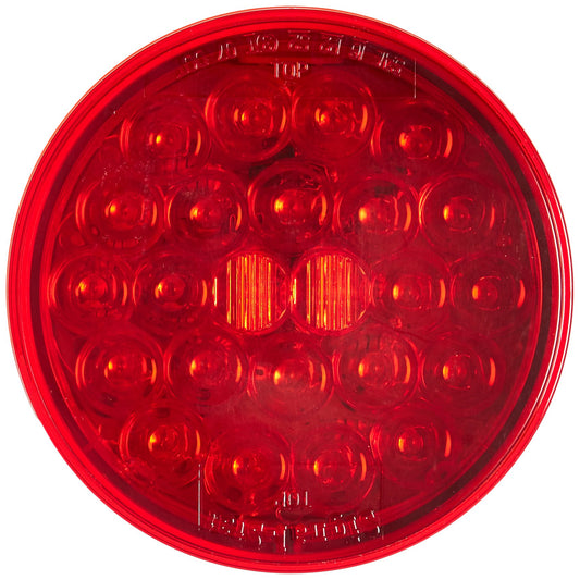 Truck-Lite 4050 Red Stop, Turn & Tail & Front Park and Turn LED 4'' Round 24 Diode Pattern