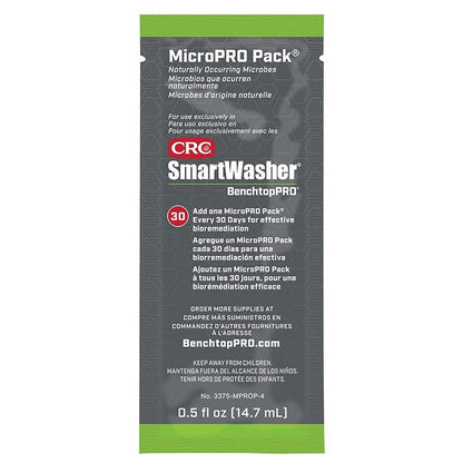 CRC SmartWasher 1751154 BenchtopPRO MicroPRO Pack – [Pack of 4] 0.5 fl. Oz, Microbe Packet w/Oil Consuming Microbes