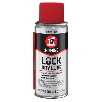 WD40 120077 3 in 1 Dry Lock Lube - 2.5 oz. Spray