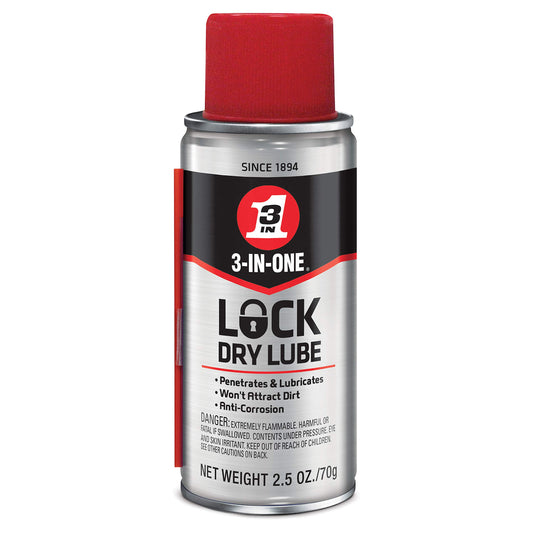 WD40 120077 3 in 1 Dry Lock Lube - 2.5 oz. Spray