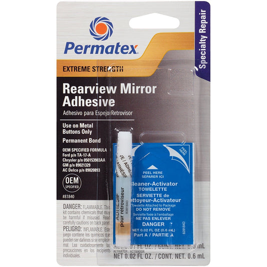 Permatex 81840 Extreme Rearview Mirror Profressional Strength Adhesive Kit (2 Pack)