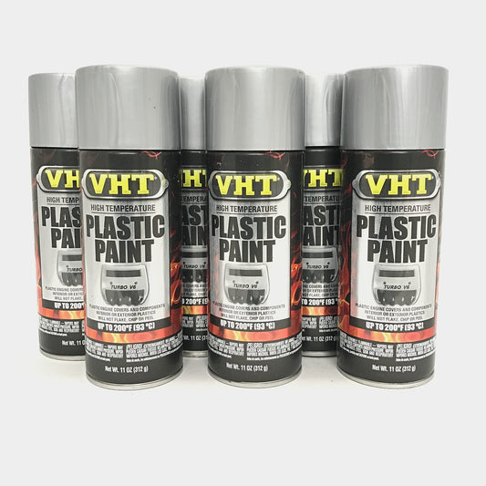 VHT SP824 Aluminum High Temperature Plastic Paint, 11oz - 6 PACK