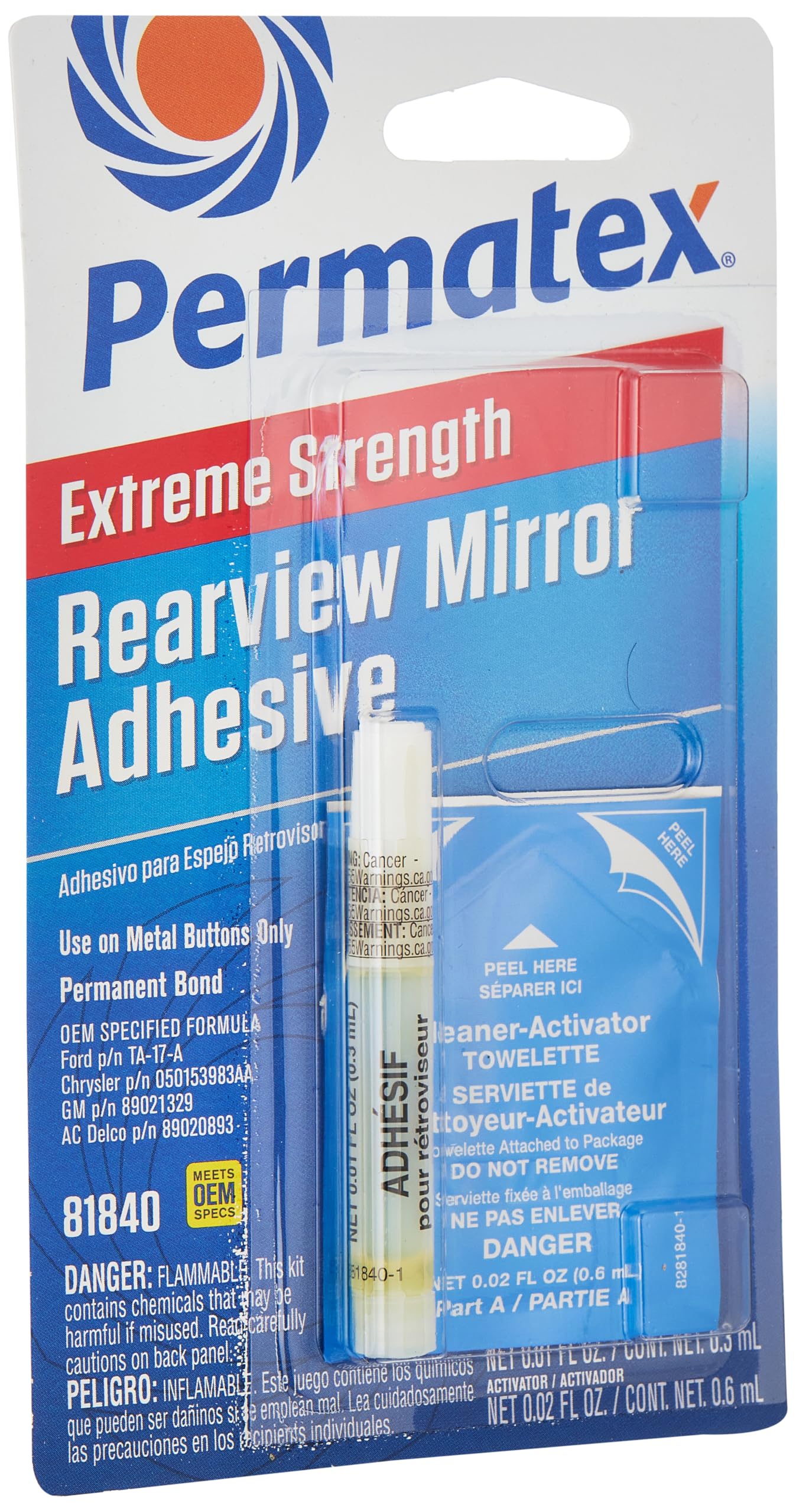 Permatex Extreme Rearview Mirror Profressional Strength Adhesive Kit